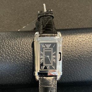 Emporio Armani Unisex Leather Strap Watch